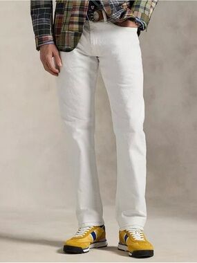 Polo by Ralph Lauren Men's White Hampton Straight Leg 33x30